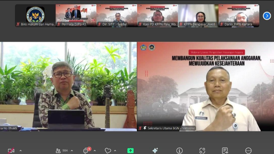 Tingkatkan Kualitas Anggaran, BGN Kepulauan Riau dan Kemenkeu Selenggarakan Webinar Literasi Keuangan